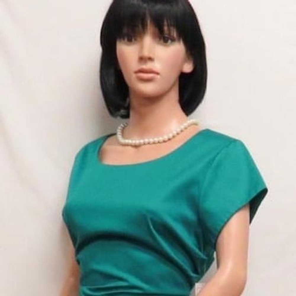 KATHERINE KELLY Green Cap Sleeve Tuck Cotton Social Dress 8 NWT
